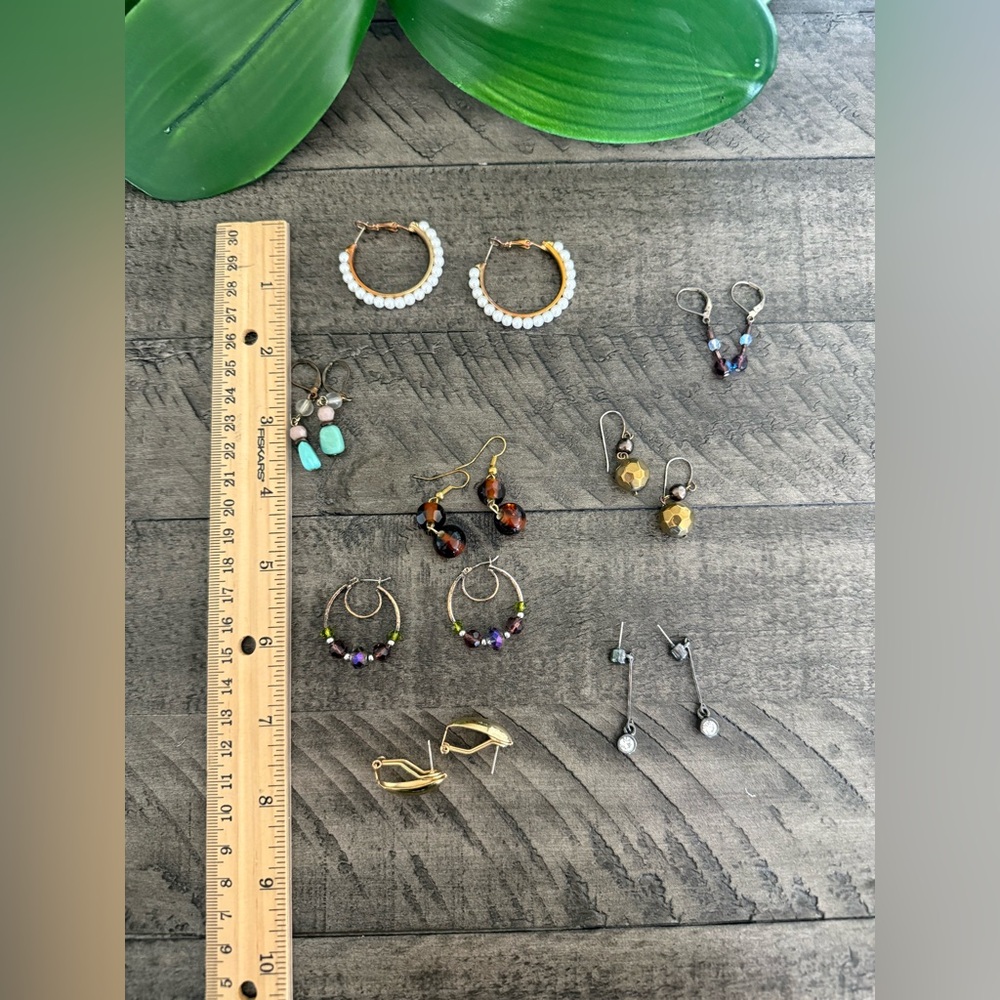 Hoop and Drop Earring bundle - Picture 4 of 10